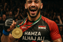 حمزة الحاج علي يتوج بلقب بطل العالم في الفنون القتالية المختلطة