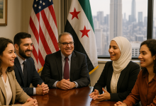 الرئيس أحمد الشرع يلتقي وفد الجالية السورية في نيويورك