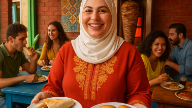 سيدة سورية تؤسس مطعمًا خاصًا للشاورما والمعجنات في مصر